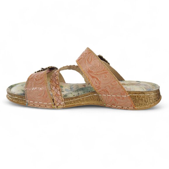L'ARTISTE by Spring Step Astra Slide Sandals Women's 9.5-10/41 Pink Leather - Picture 9 of 11